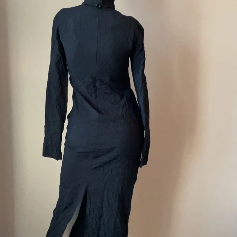 Zara Crinkle Midi High Neck Dress - Picture 10 of 14